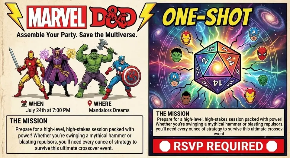 Marvel Dnd one shot!