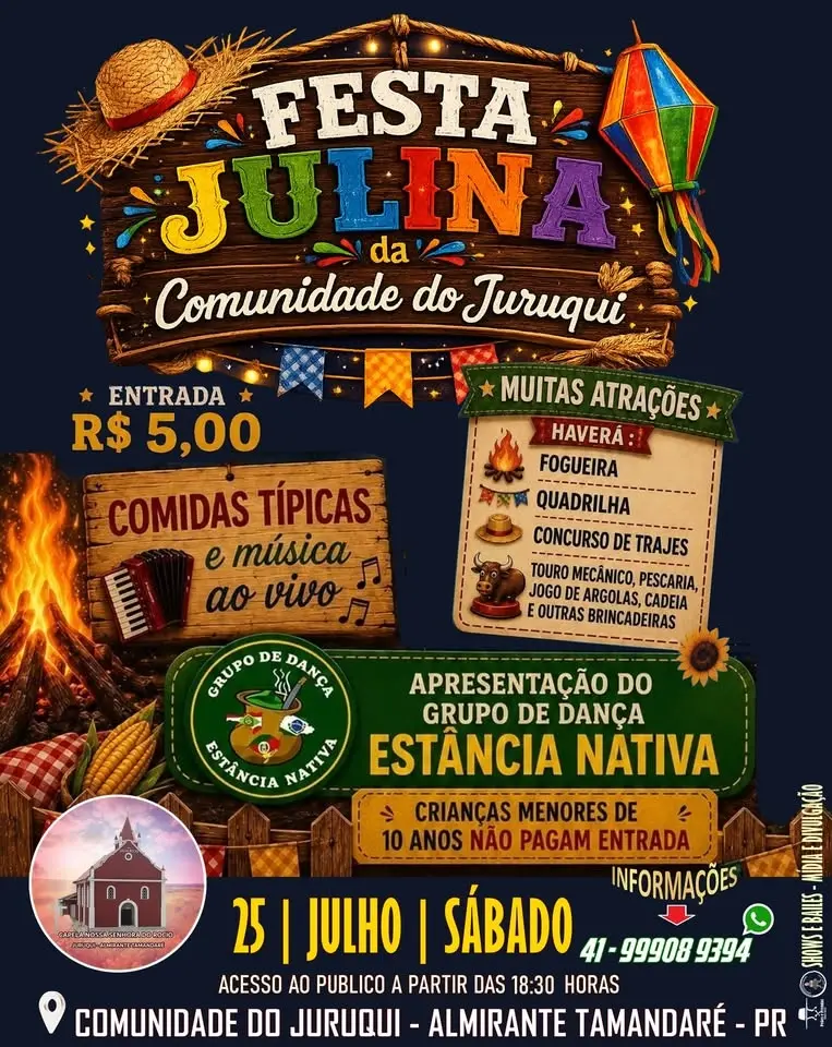 🔥 Festa Julina da Comunidade Juruqui de Almirante Tamandaré ⭐