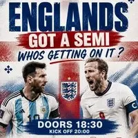 ENGLAND v ARGENTINA on the BIG SCREEN in Salford + afterparty