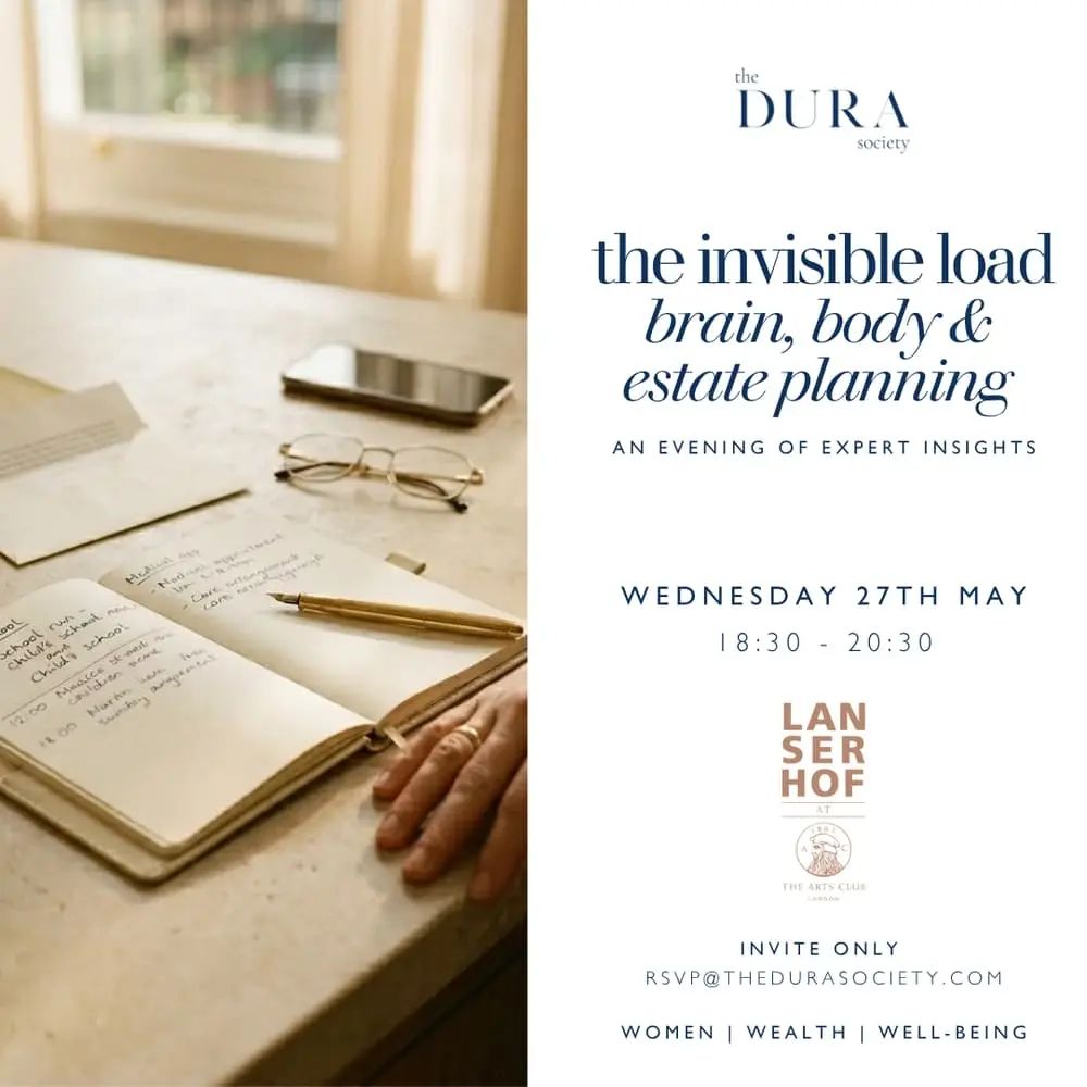 DURA DIVES | The Invisible Load: Brain, Body and Estate Planning for The Sandwich Generation at Lanserhof at The Arts Club