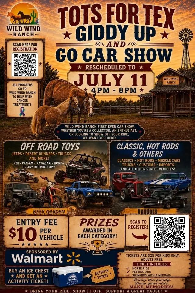 Tots for Tex: Giddy Up & Go Car Show