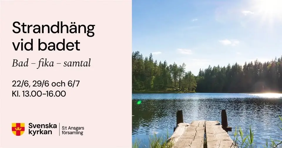 Strandhäng vid badet!