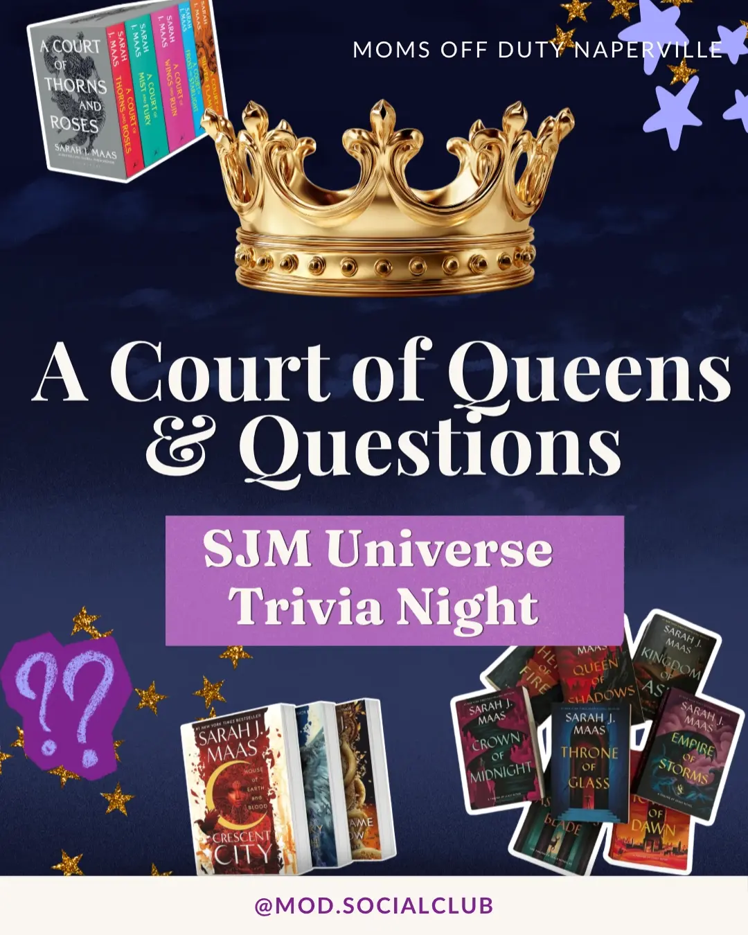 You're invite to A Court of Queens and Questions: Sarah J Maas Universe Trivia Night