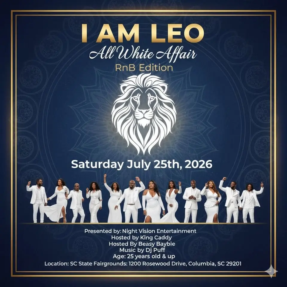 "I AM LEO" "All White Affair" "RnB Edition"