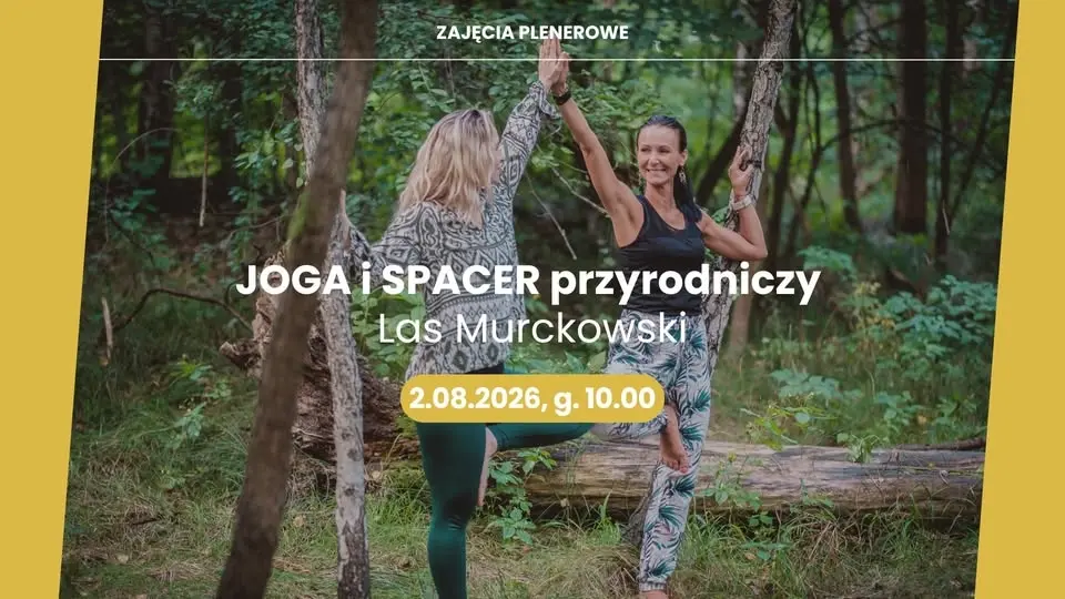 Joga i spacer przyrodniczy w lesie