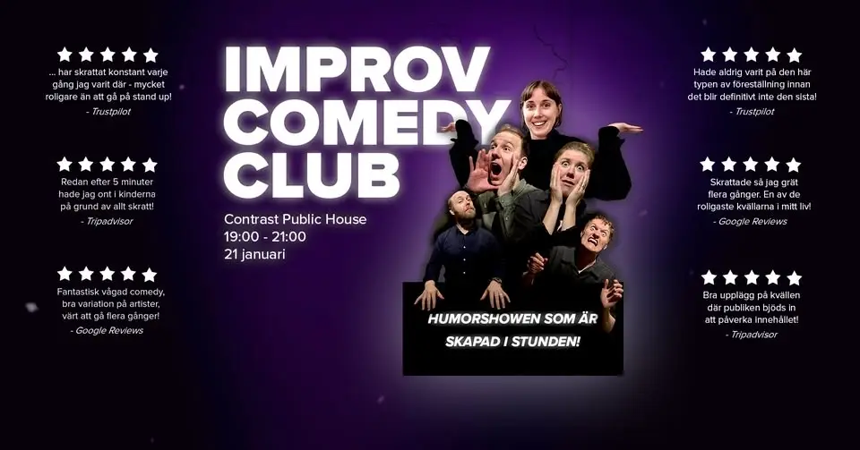 Göteborg Improv Comedy Club @ Contrast Public House 21.01.26
