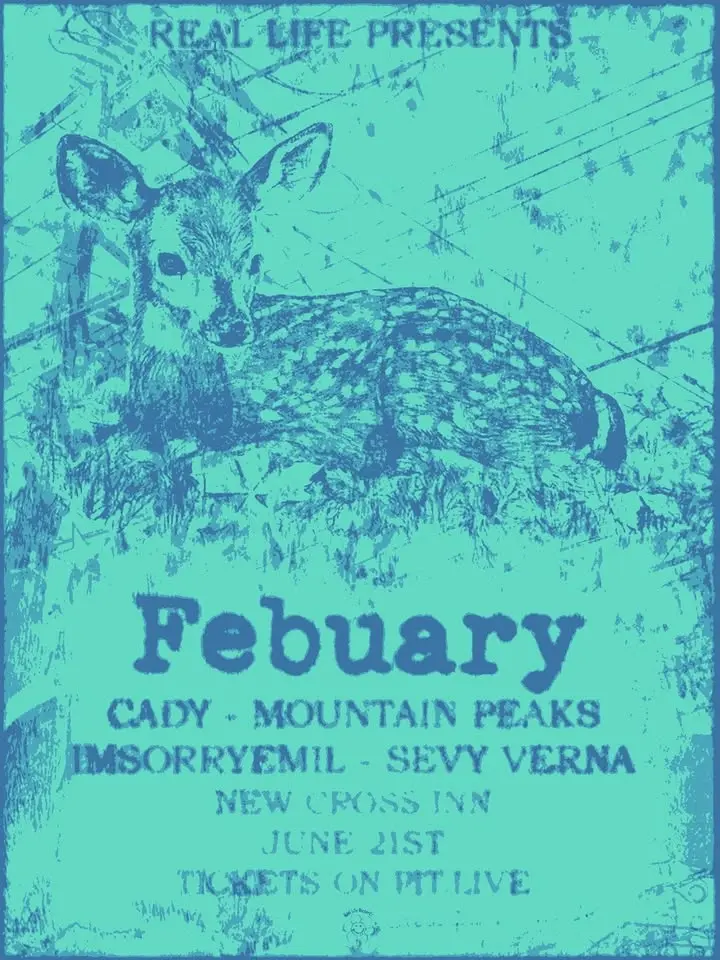 febuary // Cady // Mountain Peaks // I'm Sorry Emil // Sevy Verna | London