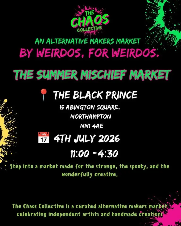 The Summer Mischief Market
- Alternative Craft and Makers Market/Fair 