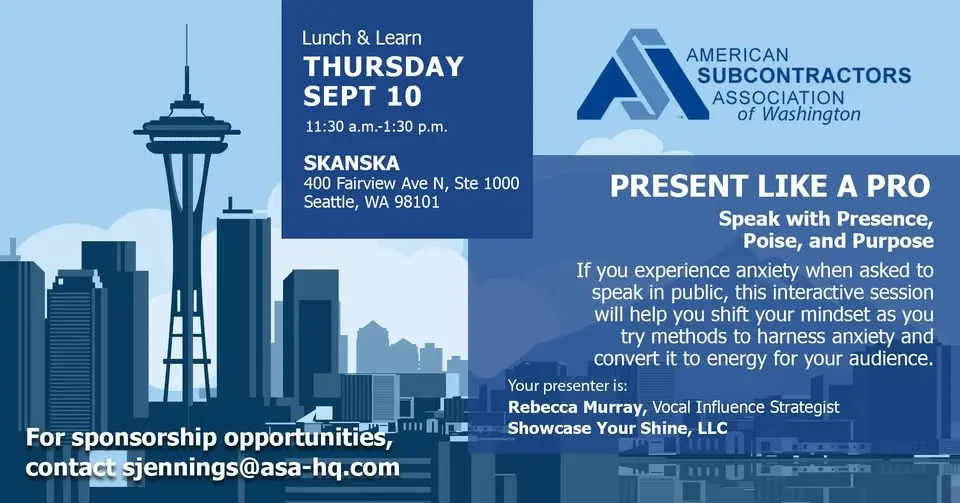 ASA-WA Lunch & Learn: Present Like A Pro