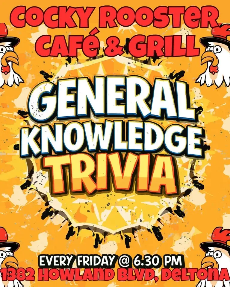 General Knowledge Trivia @ Cocky Rooster Cafe & Grill