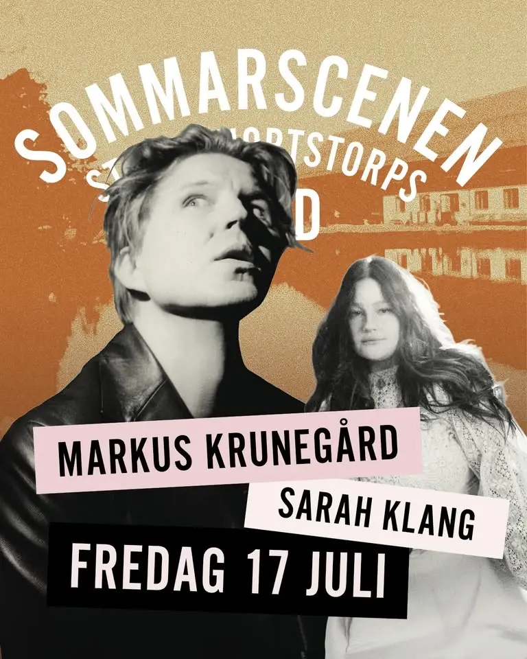Markus Krunegård + Sarah Klang • 17/7 • Örebro