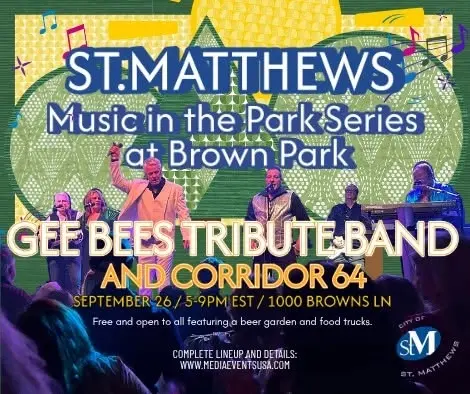 The Gee Bees Tribute Band With Corridor 64 -St. Matthew's Music in the Park at Brown Park
