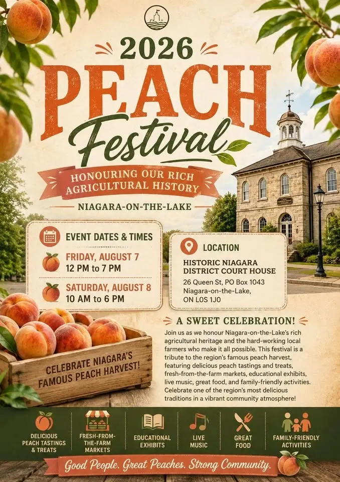 🍑 2026 PEACH FESTIVAL – NIAGARA-ON-THE-LAKE 🍑