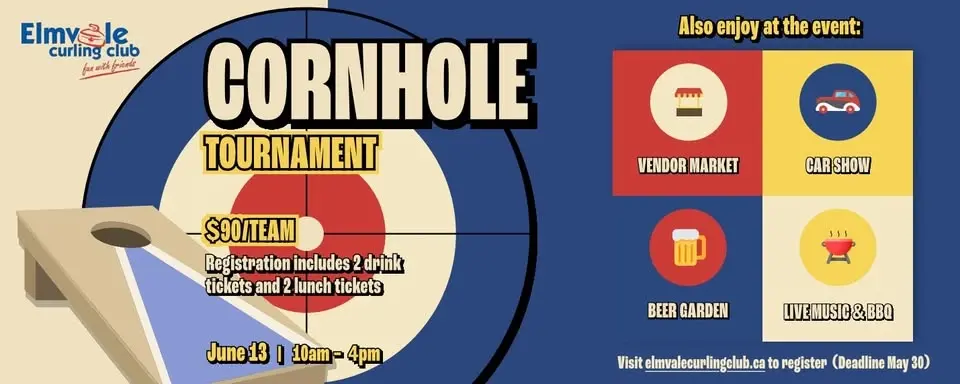 Corn Hole Tourney, BBQ, Car Show and local musicians.