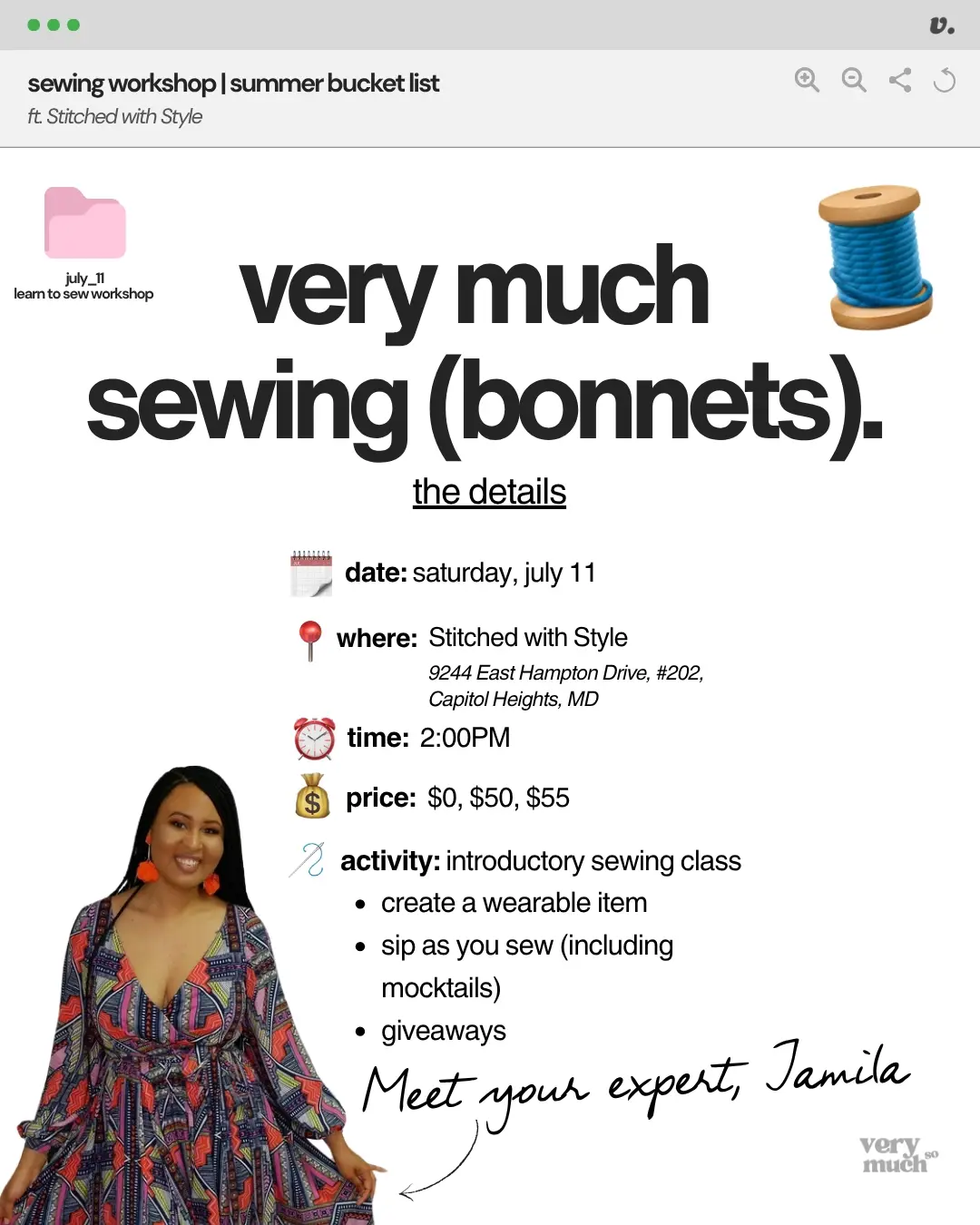 very much a sewing class