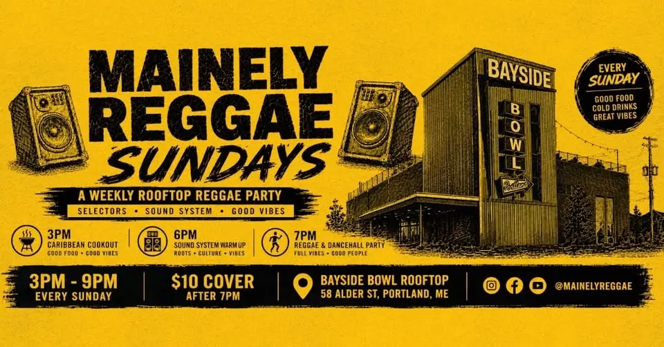 Mainely Reggae Sundays | A Weekly Reggae Rooftop Party & Caribbean Cookout