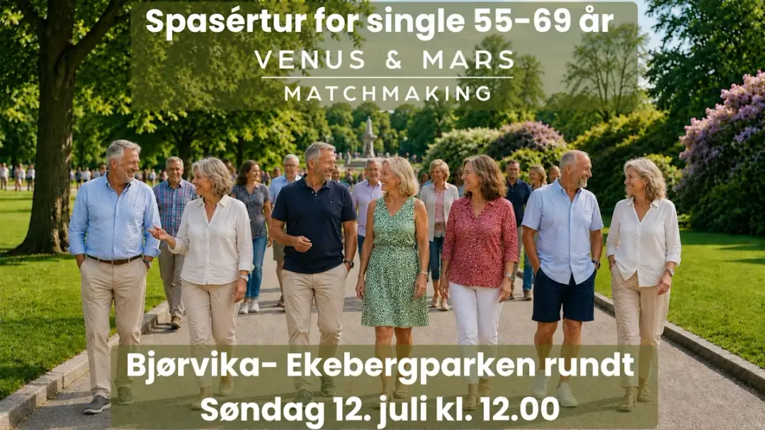 Spasértur for single 55-69 år