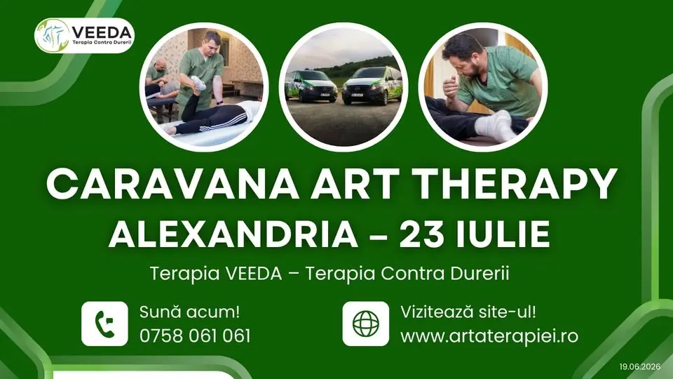 Caravana Art Therapy revine în Alexandria pe 23 iulie cu Terapia VEEDA