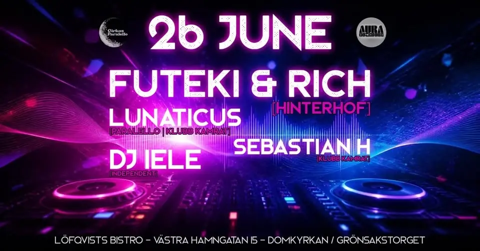 AURA | 26 June | Paralello | Hinterhof