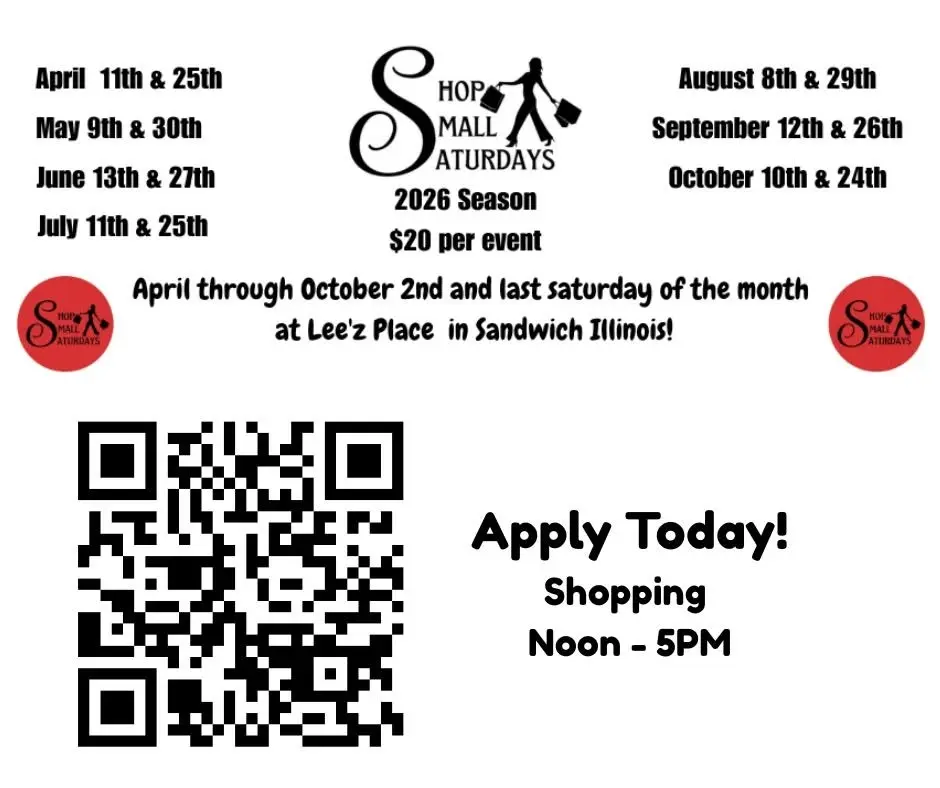 All Shop small Saturdays at leez place April through October