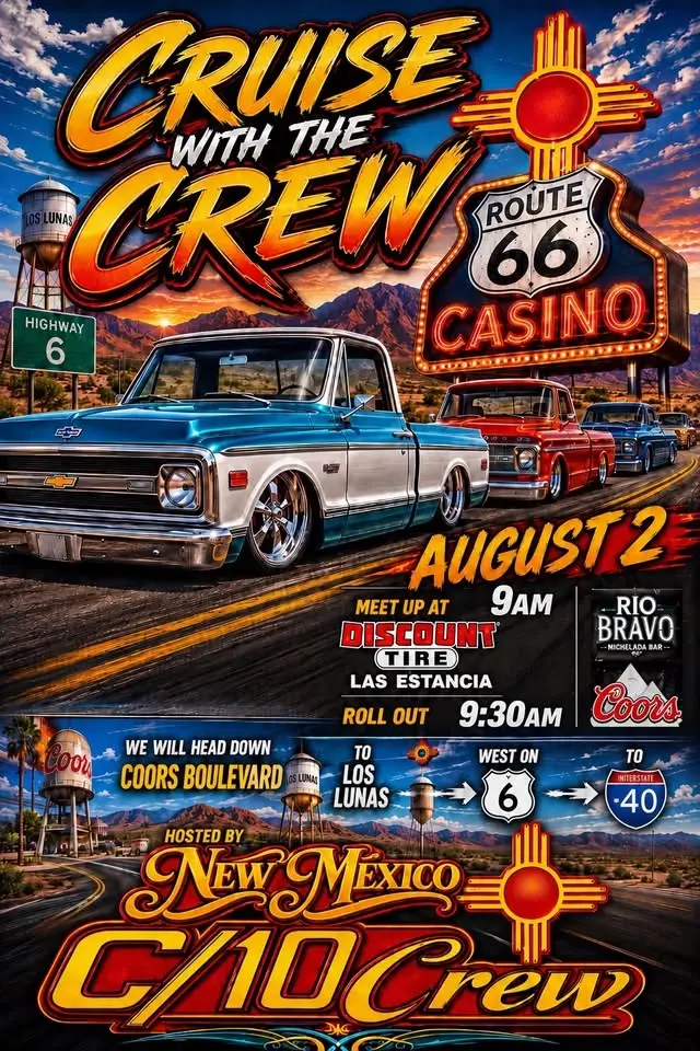New Mexico, C10 Crew cruise to Rout 66 Casino