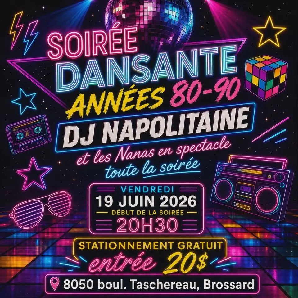 Brossard au Latin Groove soirée disco 80-90 