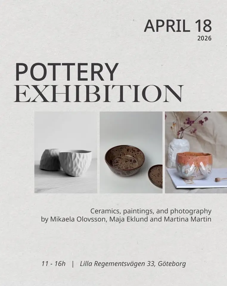 Pottery exhibition / with fika and shop
