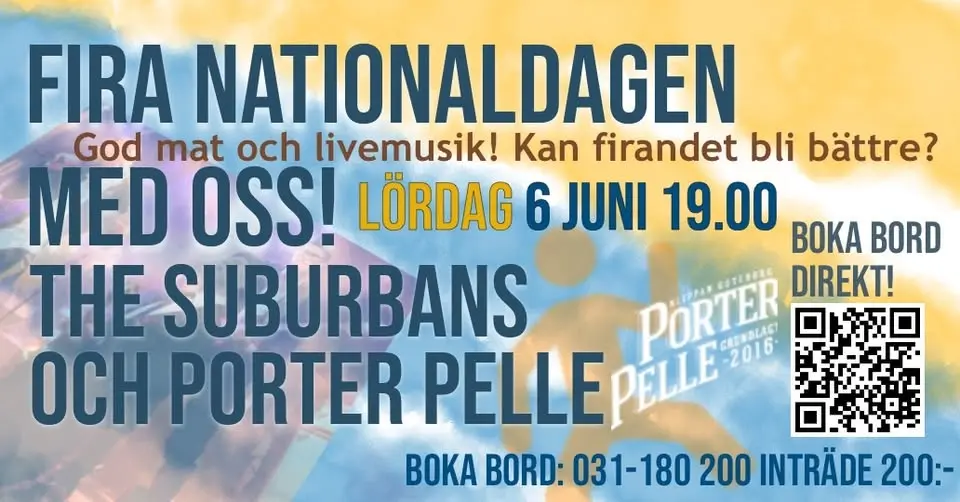 Nationaldagen! Uppdukat till soulfest på Porter Pelle!