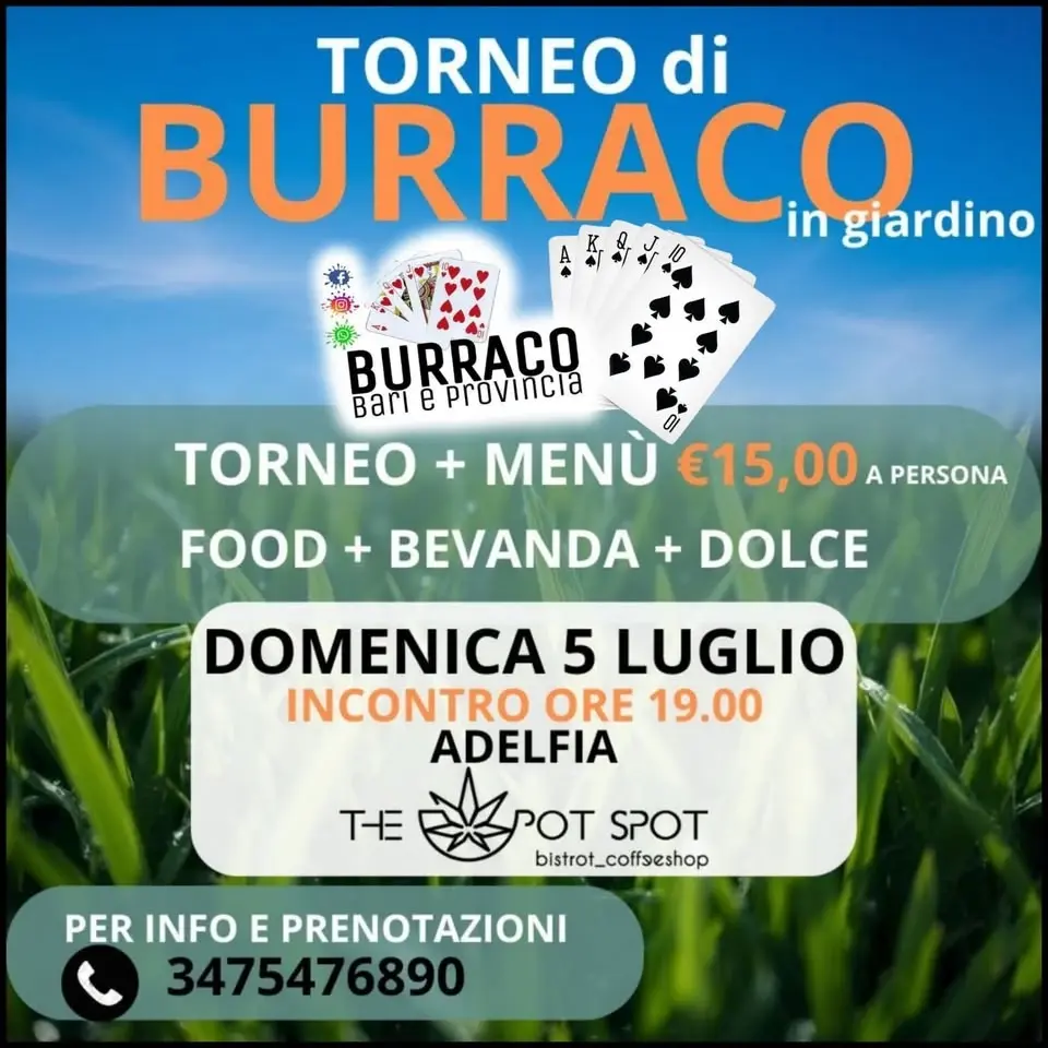 TORNEO di BURRACO DOMENICA 5 LUGLIO ad ADELFIA con la Burraco Bari e provincia