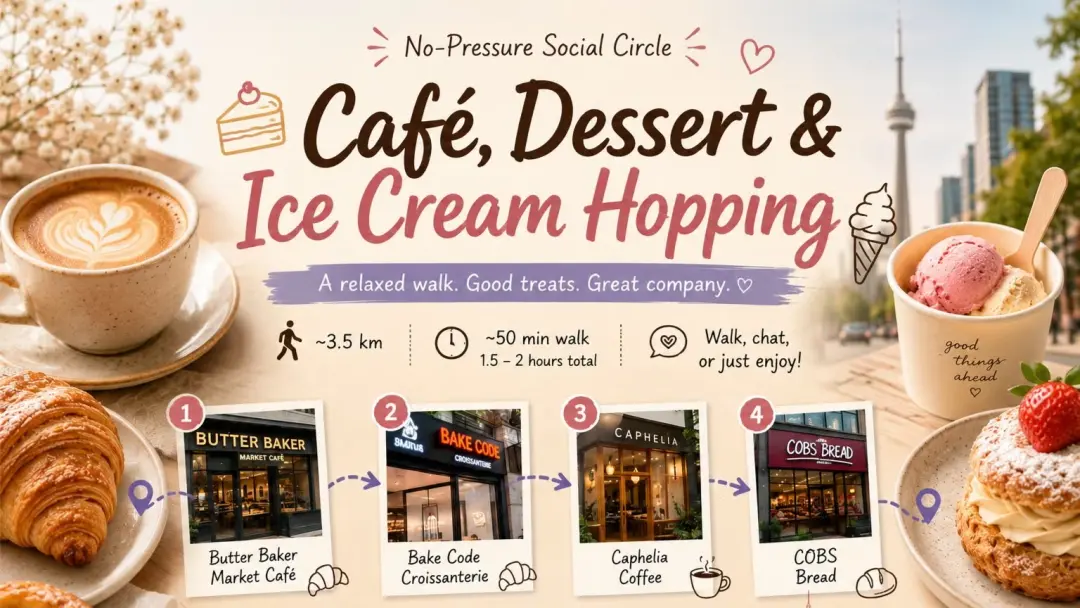 🍰 Café, Dessert & Ice Cream Hopping (No-Pressure Walk)