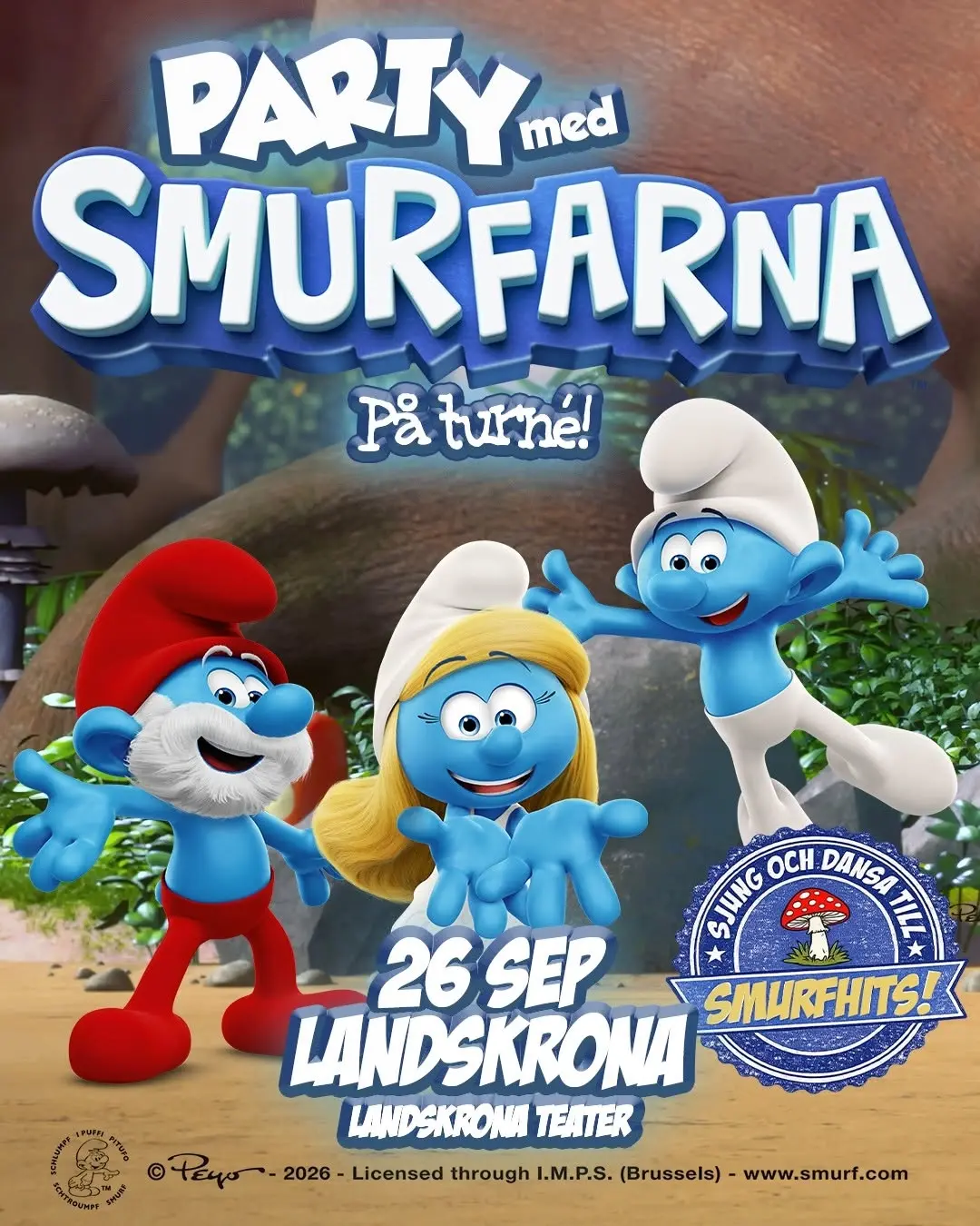 Party med Smurfarna på turné!