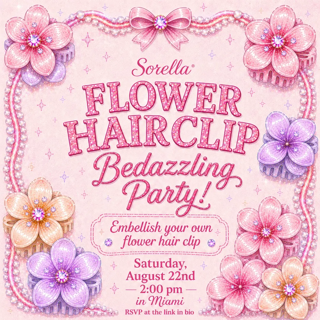 Flower Hair Clip Bedazzling Party