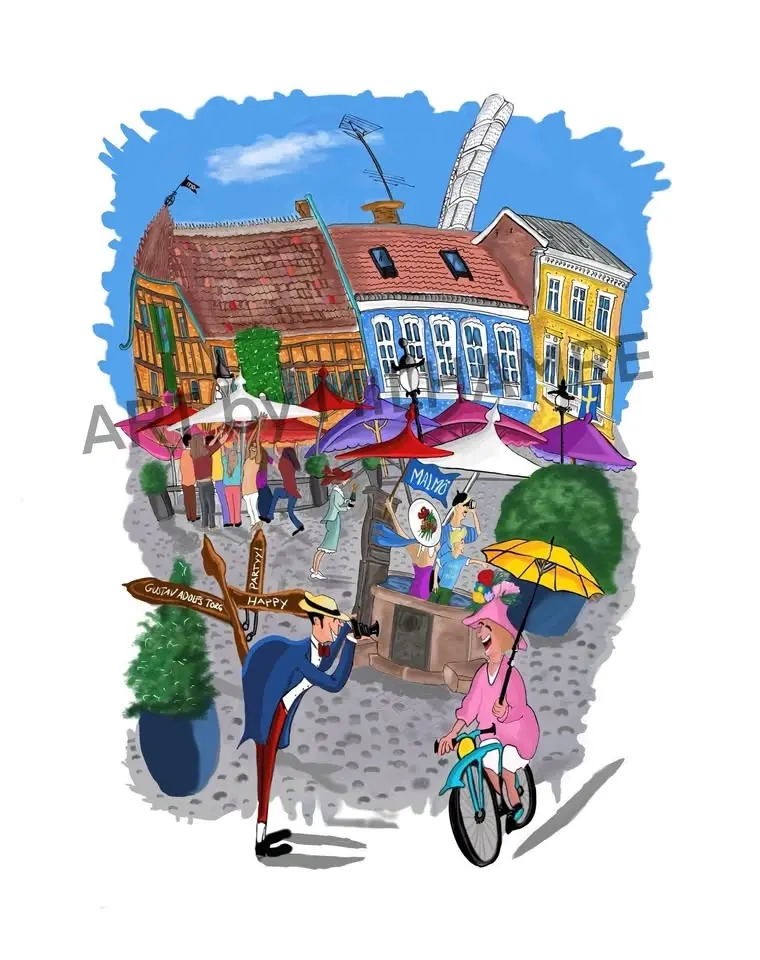 Färgsprakande och glädjefylld konst på Design och Konsthantverksmarknaden på Lilla Torg!