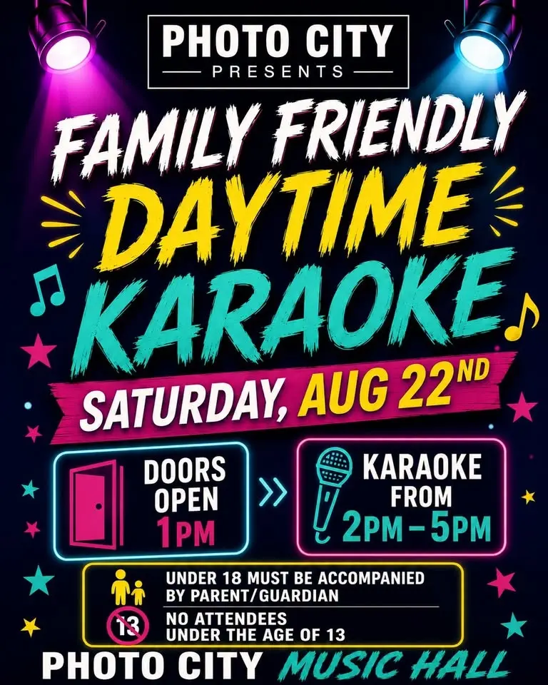 Family Friendly Daytime Karaoke @ Photo City Music Hall
