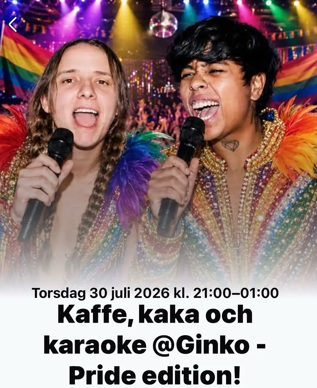 Kaffe, kaka och karaoke @Ginko - Pride edition!