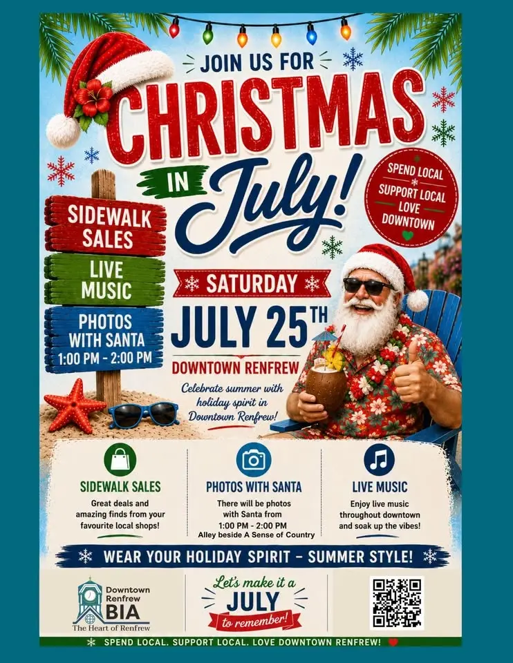 Christmas in July in Downtown Renfrew
