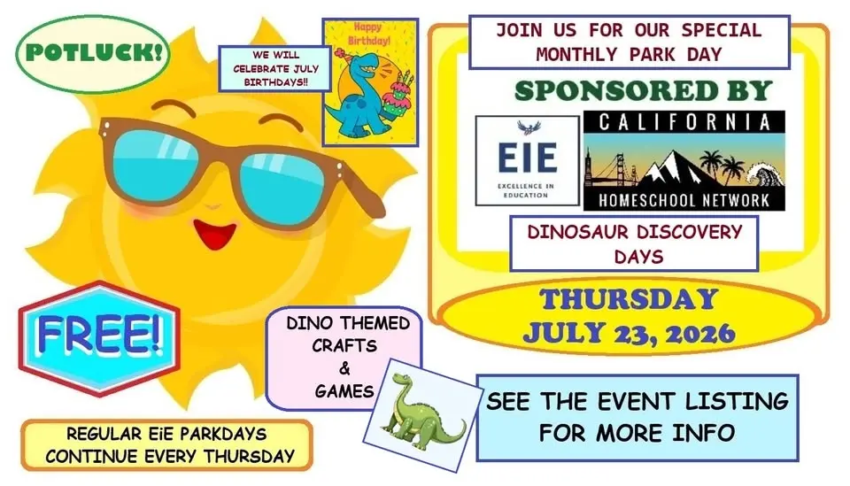 SPECIAL "THEMED" JULY MONTHLY PARK DAY POTLUCK~Sponsored by CHN & EiE Academy 