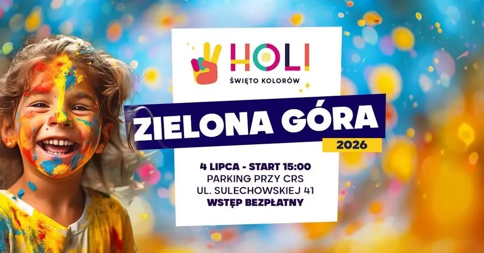 Holi Święto Kolorów w Zielonej Górze ★ oficjalna trasa 2026