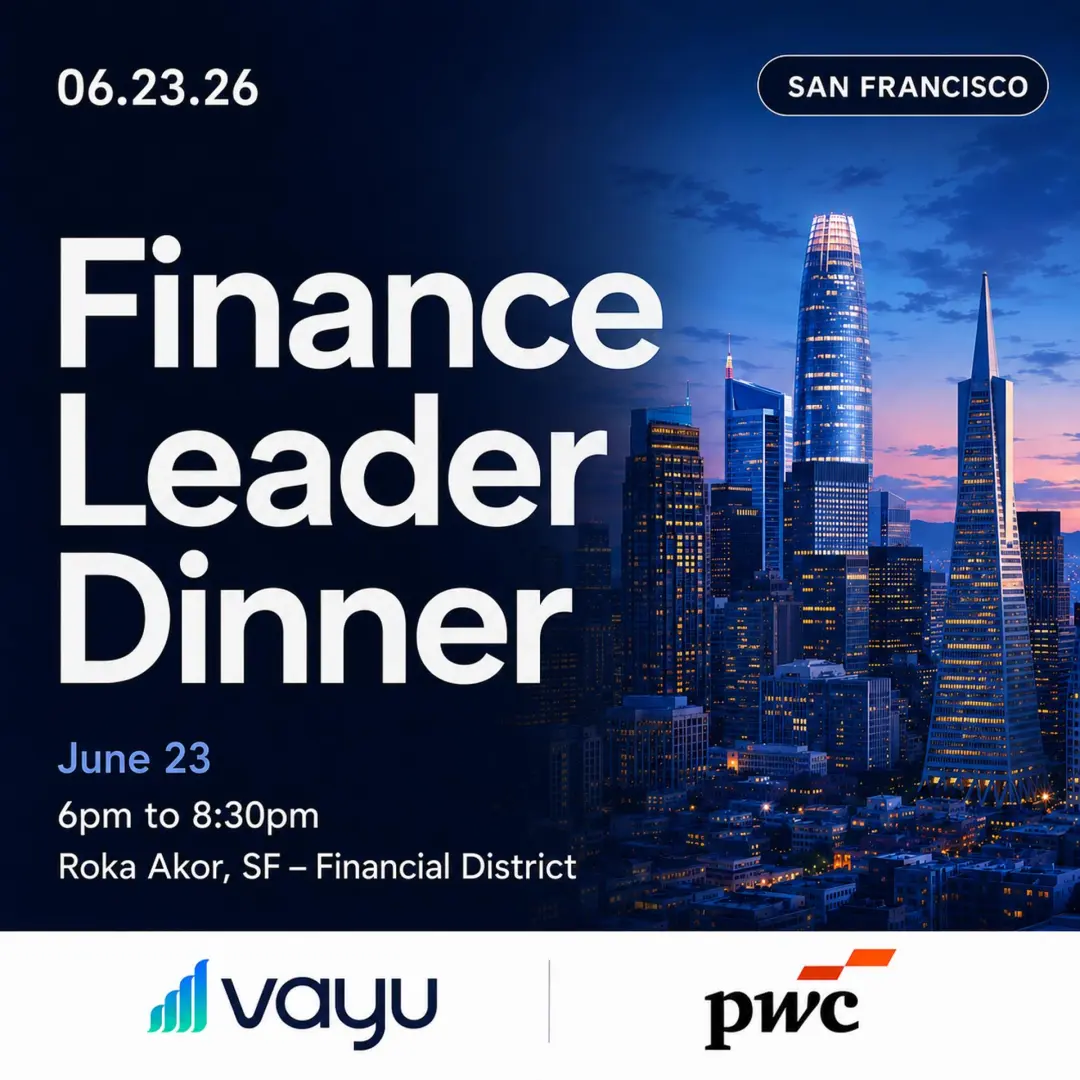 Finance Leader Dinner at Roka Akor with Vayu, PwC & Abacum