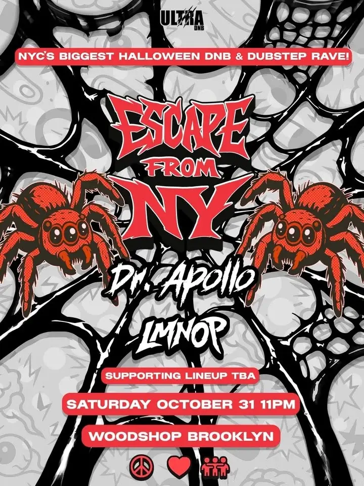 NYC'S BIGGEST DRUM AND BASS & DUBSTEP HALLOWEEN CELEBRATION SATURDAY OCTOBER 31ST WOODSHOP BROOKLYN