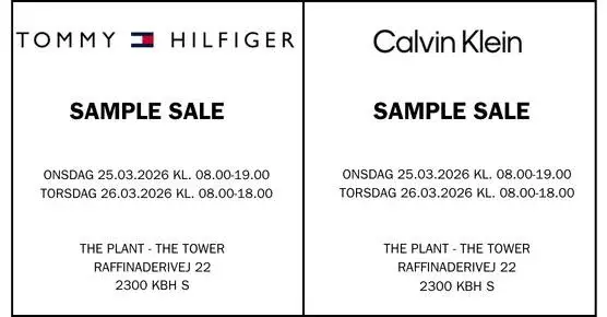 Tommy Hilfiger & Calvin Klein kollektionssalg