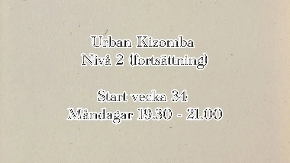 UrbanKizomba måndagar med Yana och Oksana