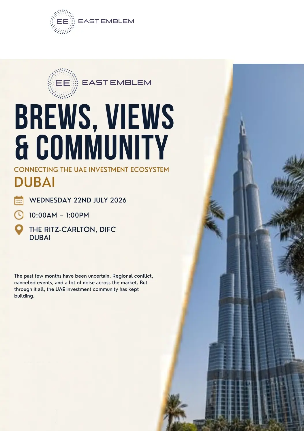 Brews, Views and Community 006 - Dubai - July 2026