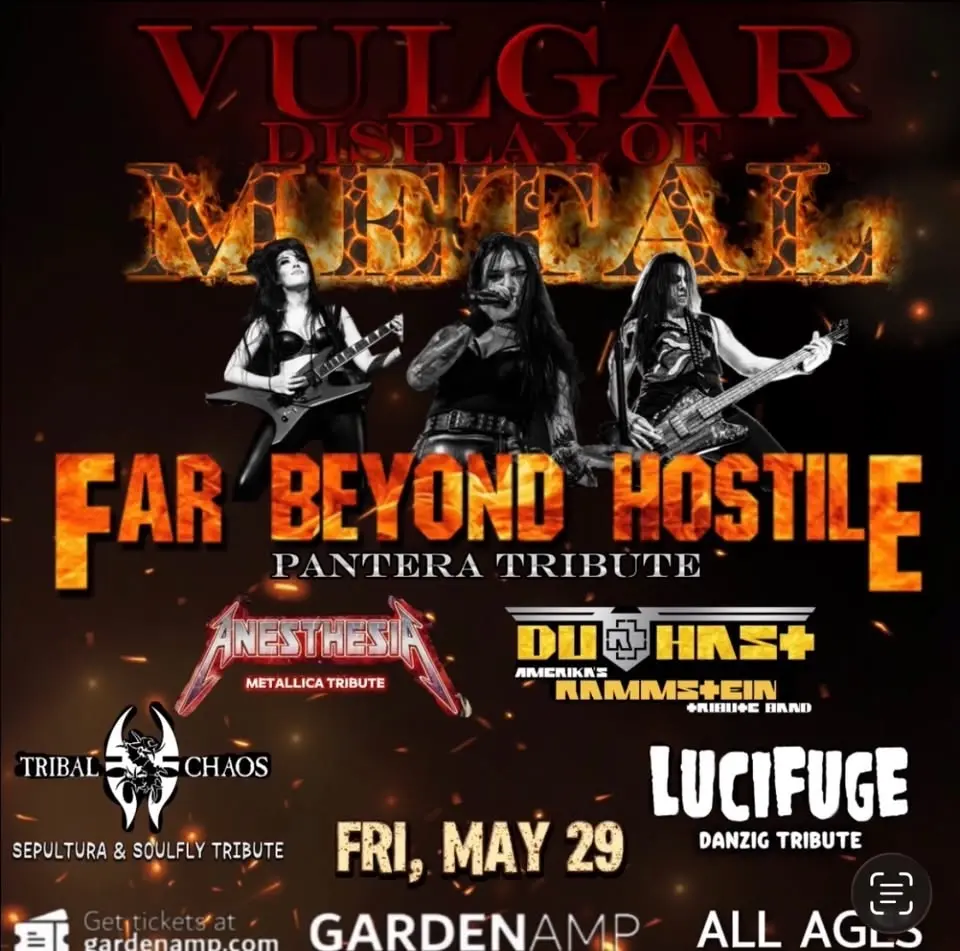 Pantera, Metallica, Sepulutra, Rammstein, Danzig tributes at Garden Amp