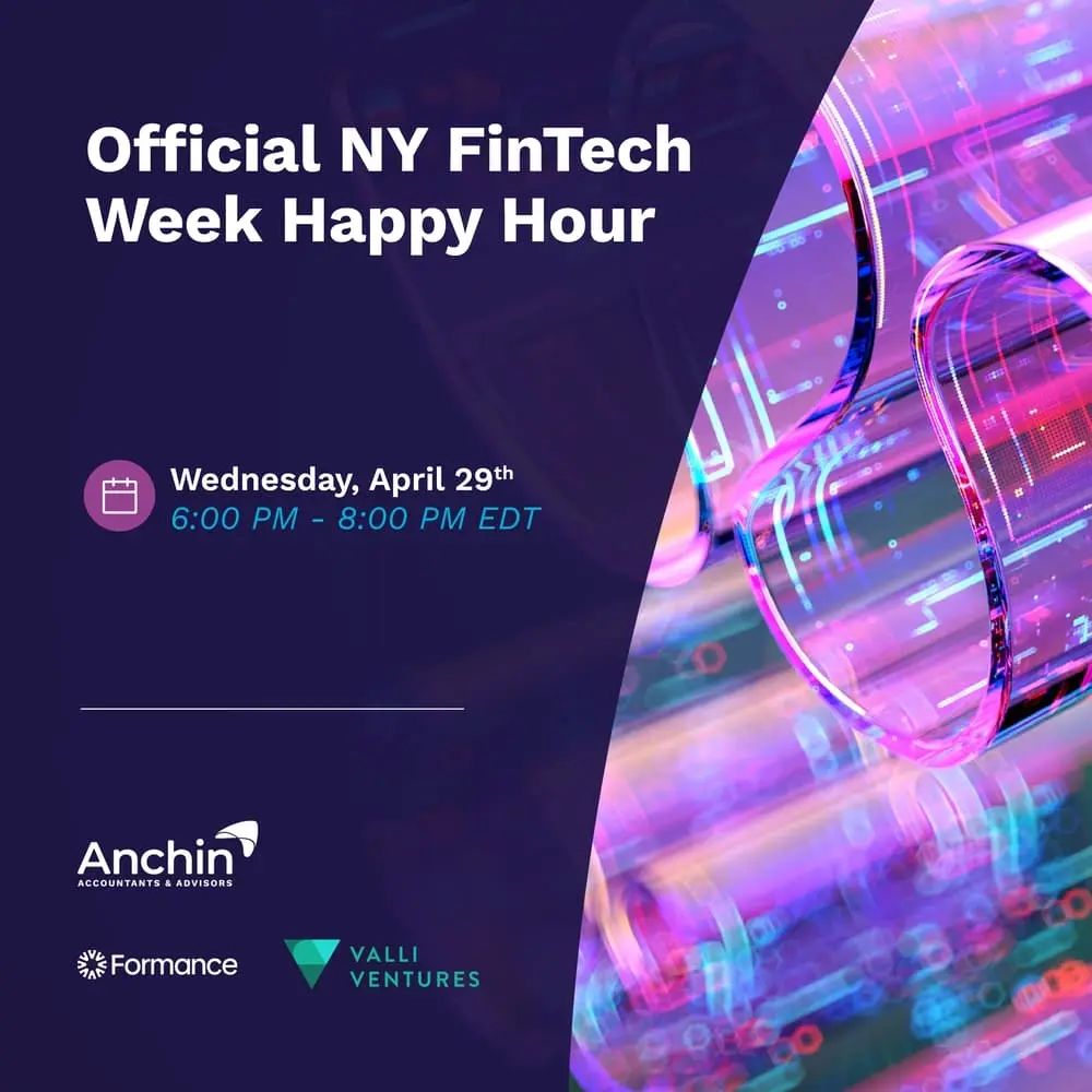 NY Fintech Week Founder Happy Hour