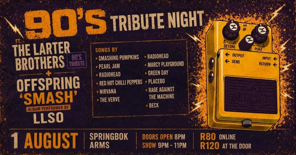 90’s Tribute Night at Springbok Arms
