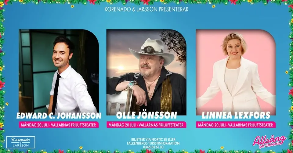 Allsång på Vallarna - Olle Jönsson, Edward C. Johansson & Linnea Lexfors