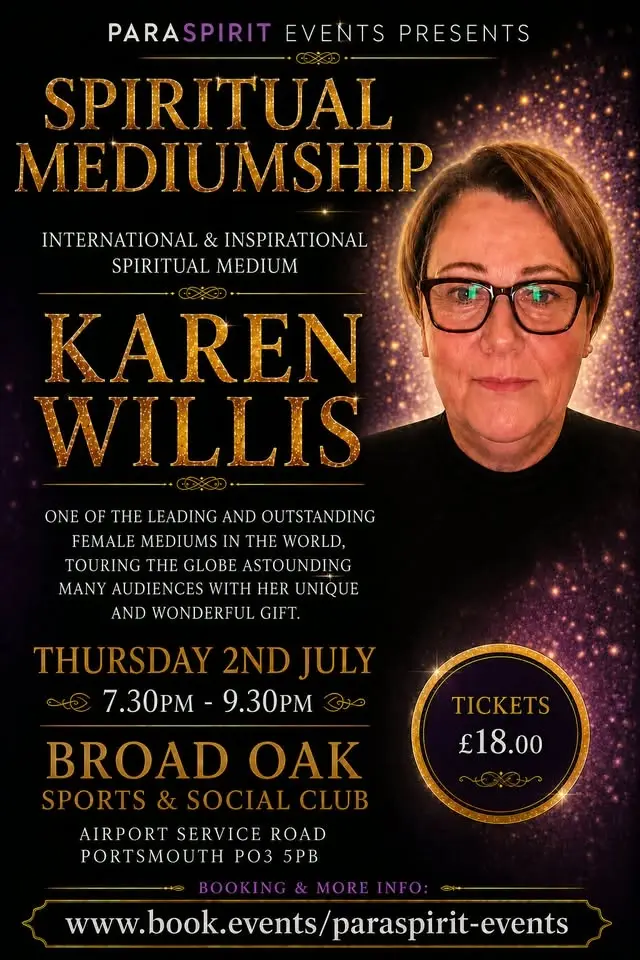 International Spiritual Medium, Karen Willis at Broad Oak SC, Portsmouth