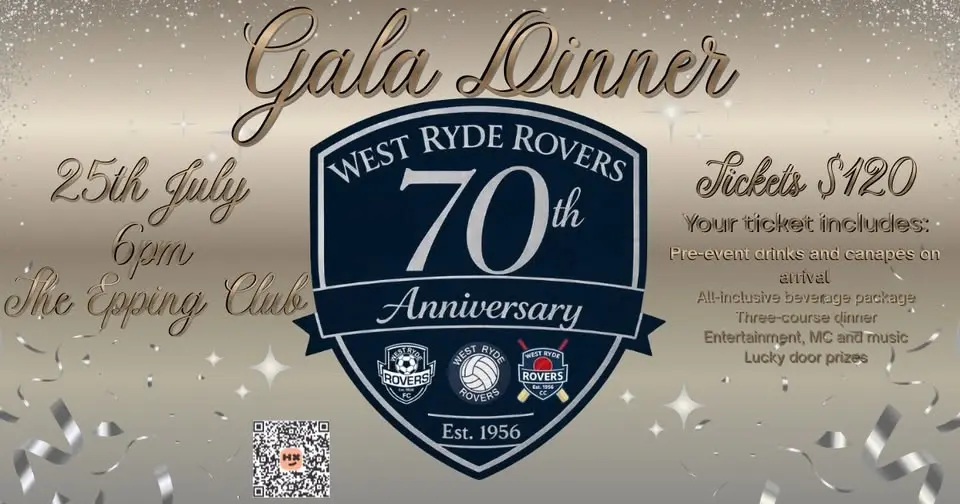 West Ryde Rovers 70th Anniversary Gala Dinner