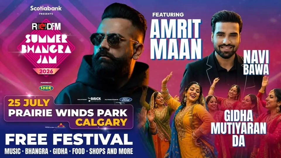 RED FM Summer Bhangra Jam 2026 (Calgary) (FREE EVENT)